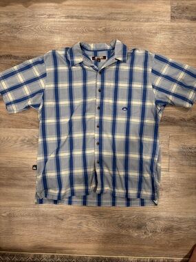 Vintage 1990’s First Down Men’s Plaid Short Sleeve Button-Up Shirt M